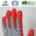 Cut Resistant Safety Work Glove with Sandy Nitrile Coated Safety Gloves